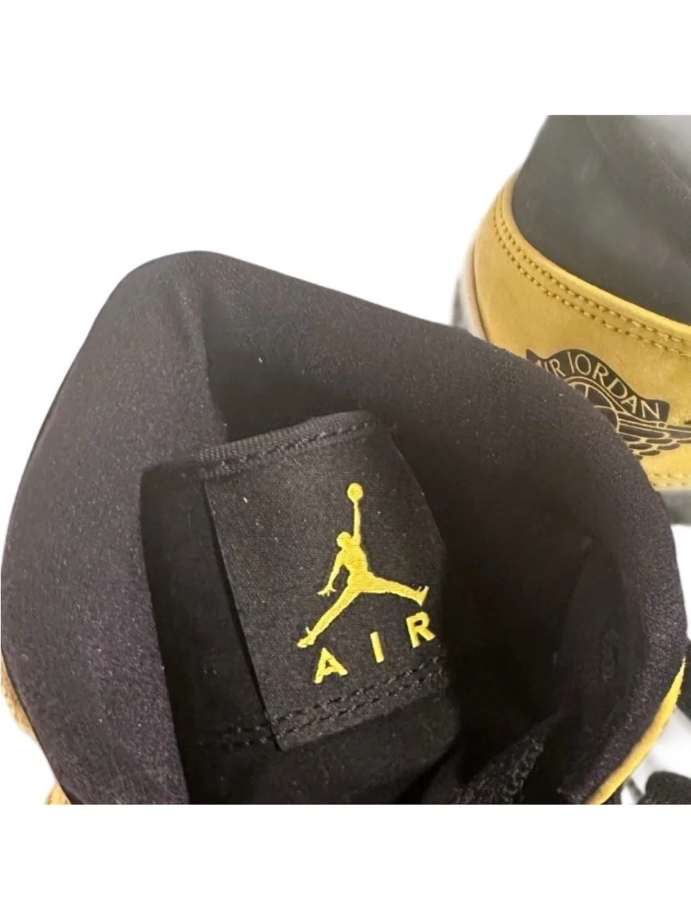 Air Jordan 1 Mid SE Yellow Toe Black Sneakers Retro Special Edition- Size US 8.5